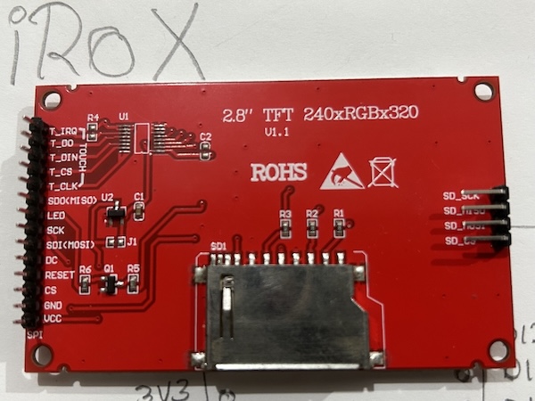 Pantalla 2.8" TFT POSTERIOR