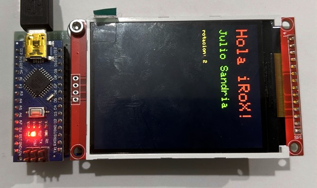 Texto en Pantalla 2.8 TFT con rotación 2.